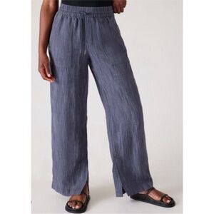 Athleta Retreat Linen High Rise Wide Leg Pant